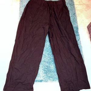 Ninexis black cropped wide leg pants